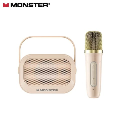 Loa Karaoke Bluetooth Monster GK600 - Kèm 2 Mic UHF Không Dây - Âm Thanh Đỉnh Cao - LED RGB Thay Đổi Màu Sắc