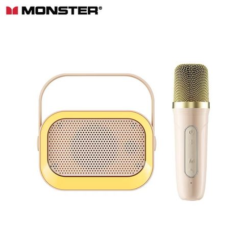 Loa Karaoke Bluetooth Monster GK600 - Kèm 2 Mic UHF Không Dây - Âm Thanh Đỉnh Cao - LED RGB Thay Đổi Màu Sắc
