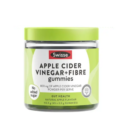 Kẹo giấm táo Swisse Apple Cider Vinegar + Fiber Gummies 45 viên của Úc