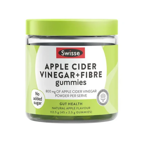 Kẹo giấm táo Swisse Apple Cider Vinegar + Fiber Gummies 45 viên của Úc