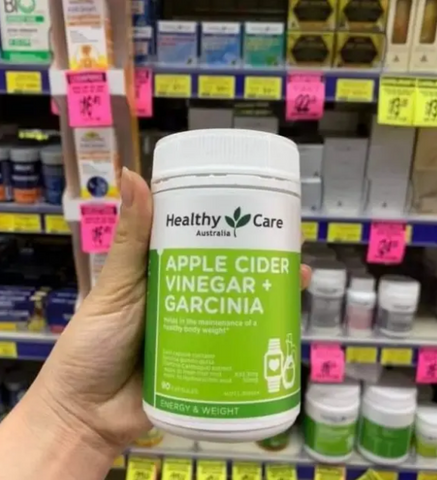 Viên Uống Giấm Táo Healthy Care Apple Cider Vinegar + Garcinia 90 Viên - Hỗ Trợ Giảm Cân, Cải Thiện Tiêu Hóa và Đường Huyết