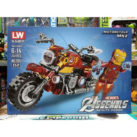 Đồ Chơi Lắp Ráp Xe Máy Siêu Nhân Người Nhện và Người Sắt - LEGO Spider-Man & Iron Man - Quà Tặng Sáng Tạo Cho Trẻ Em
