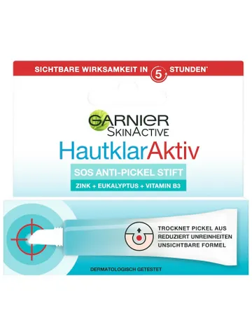 Gel Chấm Mụn Khẩn Cấp Garnier Hautklar SOS Anti Pickel Stift 10 ml Đức