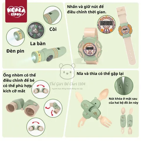 Lều Đồ Chơi Cắm Trại Koala Cho Bé – Bộ 47 Chi Tiết Hoàn Hảo Cho Trải Nghiệm Thực Tế - Đồ Chơi Camping