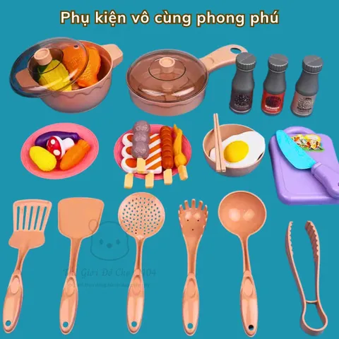 Bộ Đồ Chơi Nấu Ăn BBQ Hiệu Ứng Hơi Nước – Cho Bé Trải Nghiệm Chân Thực