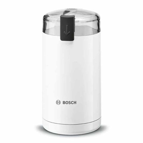 Máy Xay Cà Phê Cầm Tay Bosch TSM6A011W - Lưỡi Thép Không Gỉ, Xay Nhanh 75g, Công Suất 180W, Màu Trắng, Xuất Xứ Đức