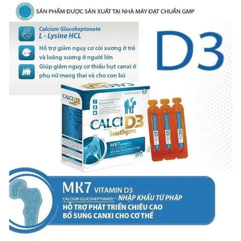 Calci D3 southpro giúp tăng cường chiều cao cho trẻ