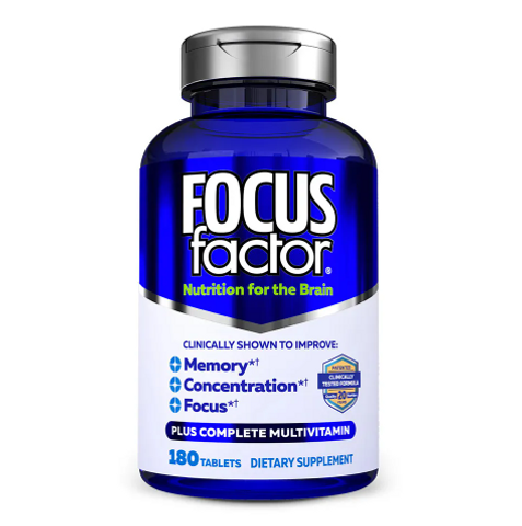 Viên uống tăng cường trí nhớ Focus Factor 180 viên - Hỗ trợ giảm stress, cải thiện chức năng não, nhập khẩu Mỹ