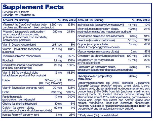 Viên uống tăng cường trí nhớ Focus Factor 180 viên - Hỗ trợ giảm stress, cải thiện chức năng não, nhập khẩu Mỹ