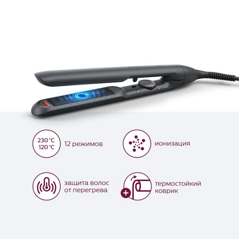 Máy ép tóc Philips BHS510/00 - Thiết bị làm đẹp chuyên nghiệp công nghệ ThermoShield, Ion hóa & Dầu Argan, Tạo kiểu tóc bóng mượt tại nhà