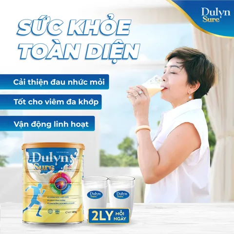 [1 THÙNG ] Sữa Bột Xương Khớp Dulyn Sure 400G Cải Thiện Xương Khớp,Ngăn Ngừa Thoái Hóa,Phòng Chống Loãng Xương