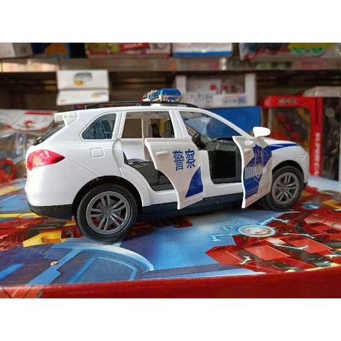 Bộ đồ chơi xe ô tô Police car chạy bằng pin, có đèn và âm thanh, mở được cửa (612)