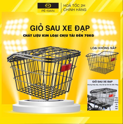 Giỏ Sau Xe Đạp Có Nắp Phù Hợp Với Xe Đạp Người Lớn Và Cả Xe Đạp Trẻ Em