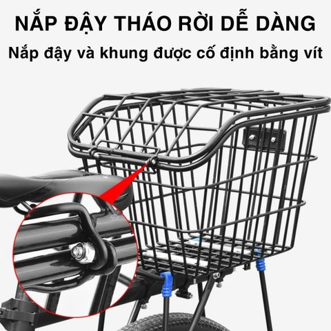 Giỏ Sau Xe Đạp Có Nắp Phù Hợp Với Xe Đạp Người Lớn Và Cả Xe Đạp Trẻ Em