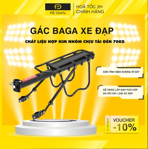Gác Baga Xe Đạp PÊ ĐAN Yên Sau Xe Đạp Thể Thao Hợp Kim Nhôm Chắc Chắn