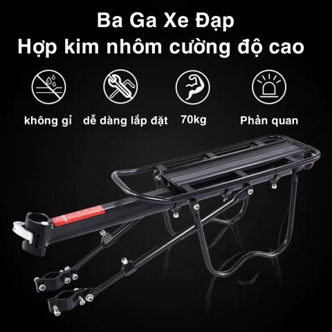 Gác Baga Xe Đạp PÊ ĐAN Yên Sau Xe Đạp Thể Thao Hợp Kim Nhôm Chắc Chắn