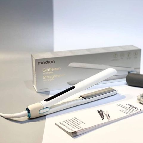 Máy Duỗi Tóc Medion Life HS1 MD19925 - Chỉnh Nhiệt Độ 5 Mức, An Toàn và Tiện Lợi, Dây Dài 1.80m, Màu Trắng