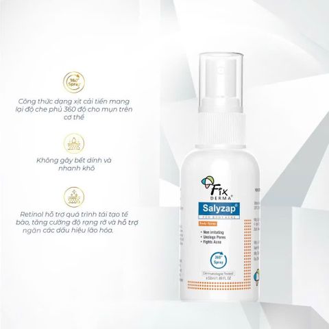 Xịt Mụn Lưng FIXDERMA Salyzap For Body Acne Body Spray 50ml