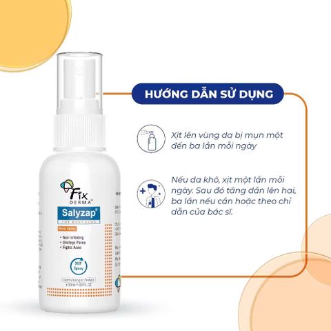 Xịt Mụn Lưng FIXDERMA Salyzap For Body Acne Body Spray 50ml