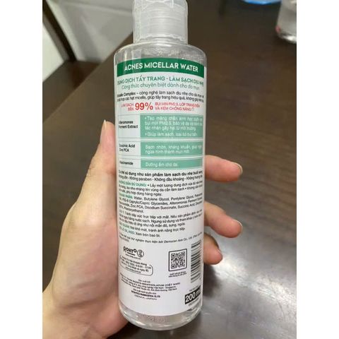 Dung Dịch Tẩy Trang Acnes Micellar Water Làm Sạch Dịu Nhẹ 200ml