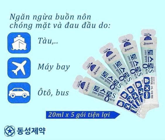 Nước Hỗ Trợ Giảm Say Tàu Xe 20ml Hàn Quốc hôp 5g