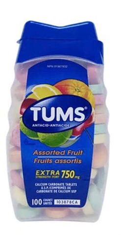 Viên nhai giảm đau dạ dày Tums Extra Strength 750 của Mỹ 100 viên của Mỹ