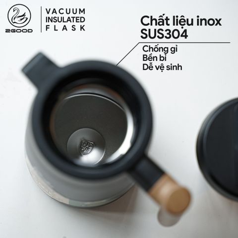 Bình Giữ Nhiệt 2Good B68 1680ml - Phích Pha Trà Inox 304, Giữ Nhiệt 24 Giờ, Công Nghệ Hiển Thị Nhiệt Độ One Touch, Bảo Hành 2 Năm