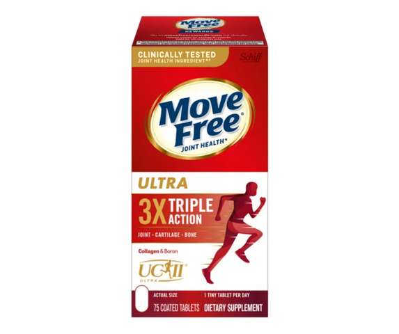 Viên bổ khớp Move Free Ultra Triple Action 75 viên - Giải pháp hỗ trợ xương khớp hiệu quả, tăng cường sức khỏe và linh hoạt cho cơ thể