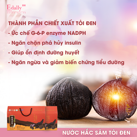 Nước hắc sâm tỏi đen Hya Pyung Sam - Chiết xuất nhân sâm đen Hàn Quốc, hỗ trợ sức khỏe, tăng cường đề kháng và làm đẹp da 50ml x30 túi
