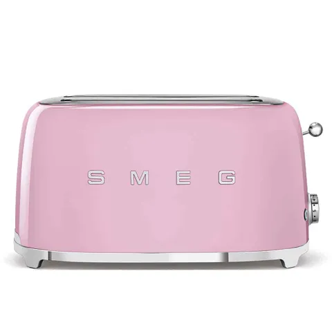 Máy Nướng Bánh Mì Smeg TSF02PKEU Retro - 4 Lát Rộng, Chức Năng Đặc Biệt, Thiết Kế Sang Trọng và Đa Năng cho Bữa Sáng Thú Vị