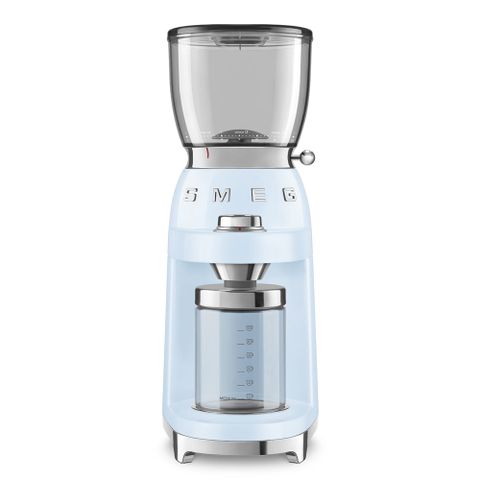 Máy xay cà phê SMEG CGF01PBEU màu xanh dương - Thiết kế hiện đại, lưỡi dao inox, đa năng, xay nhanh mịn hạt cà phê và các loại hạt khác.