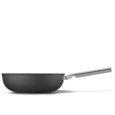 Chảo Sâu Lòng SMEG CKFW3001BLM 30cm Màu Đen - Chảo Nhôm Chống Dính An Toàn, Phù Hợp Với Mọi Loại Bếp