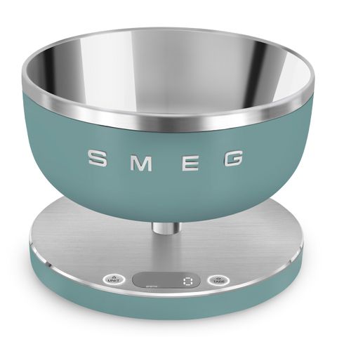 Cân Tiểu Ly Điện Tử Smeg KSC01EGMWW Màu Xanh Ngọc Lục Bảo – Cân Nhà Bếp Retro Tối Đa 5kg với Màn Hình LED Dễ Đọc