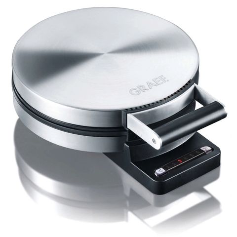 Máy làm bánh quế Graef WA80EU - Waffle Maker Chất lượng cao với Khay hình trái tim 850W, Điều chỉnh 6 mức độ nướng