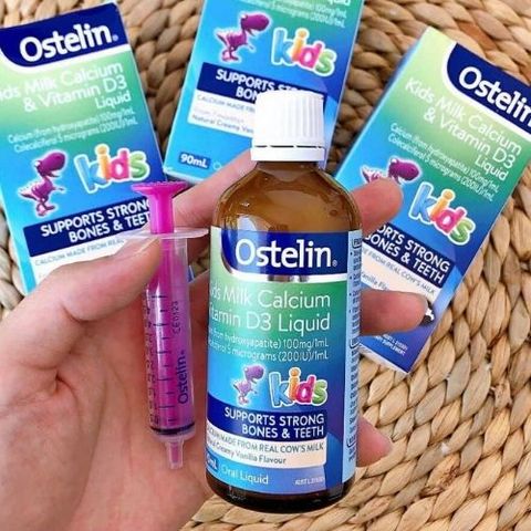 Canxi Calcium & D3 Ostelin Kids siro khủng long lọ dạng nước 90ml