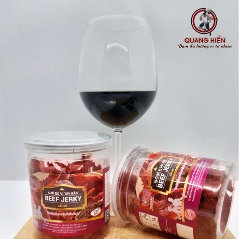 Khô Bò Tây Bắc Quang Hiển - Beef Jerky Classic Hũ 100g Đậm Đà Hương Vị Tự Nhiên, Ăn Vặt Ngon Miệng, Quà Tặng Ý Nghĩa