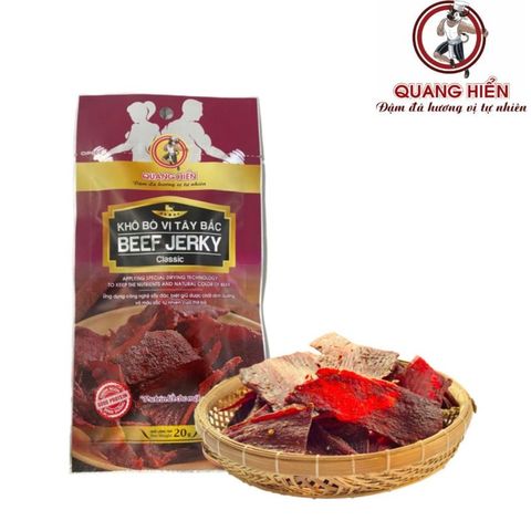 Khô Bò Tây Bắc Quang Hiển 100g - Mua 5 Tặng 1, Thịt Bò Khô Hương Vị Nguyên Bản, Thơm Ngon, Snack Đặc Sản Việt Nam