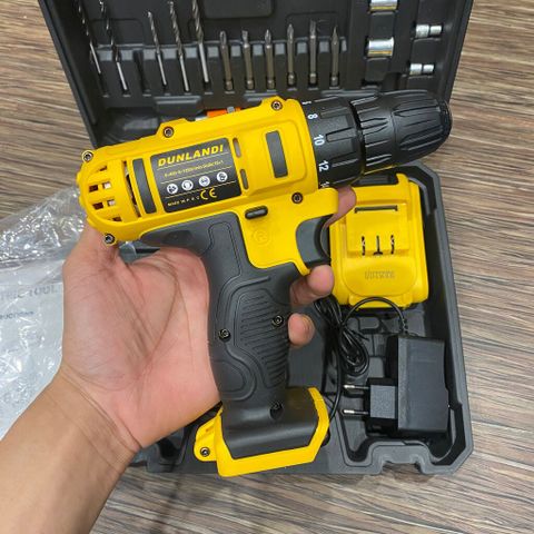 Bộ Khoan Vít Không Dây DUNLANDI 24V - Tặng Kèm 2 Pin và 24 Phụ Kiện, Thiết Kế Tiện Dụng Cho Công Việc Sửa Chữa và Lắp Đặt