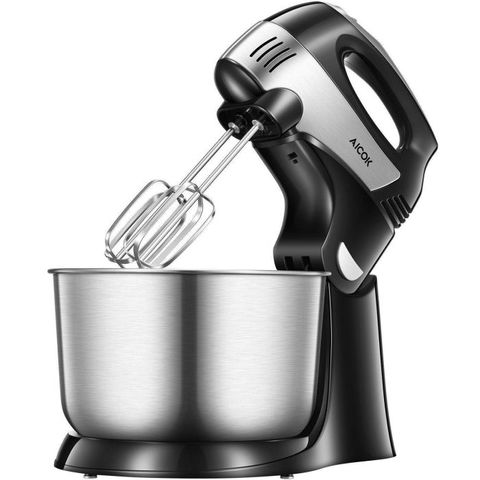 Máy Trộn Nhào Bột Đánh Trứng 2 Trong 1 AICOK - Thiết Kế Hiện Đại, Công Suất 300W, Dung Tích 3.5L, Phụ Kiện Tháo Rời Dễ Dàng Vệ Sinh
