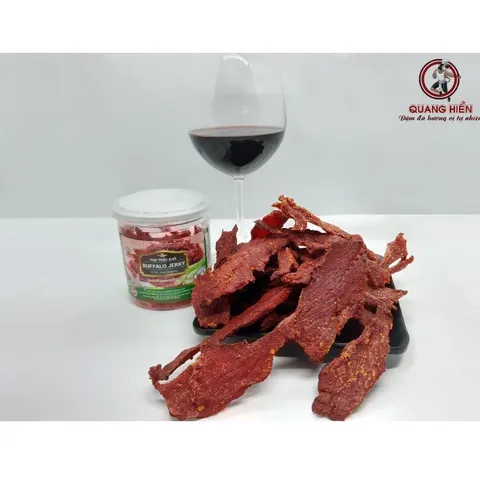Khô Bò Thảo Mộc Quang Hiển Hũ 100g - Thịt Bò Tự Nhiên Đậm Đà Hương Vị, Snack Ngon Cho Người Ăn Kiêng