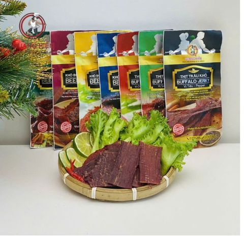 Khô Trâu Vị Sả Quang Hiển 20g - Thịt Trâu Khô Hương Sả Ngon, Đậm Đà, Lý Tưởng Cho Bữa Ăn Vặt Việt Nam