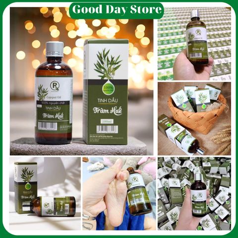 Tinh Dầu Tràm Huế Hồng Tâm Nguyên Chất 100ml - Giữ ấm, Đuổi Muỗi, Thơm Phòng Tự Nhiên Chất Lượng Cao