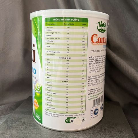 Sữa hạt xương khớp Nutrimilk Canxi Nano 900g - Bổ sung canxi hữu cơ, hỗ trợ sức khỏe xương khớp cho mọi lứa tuổi
