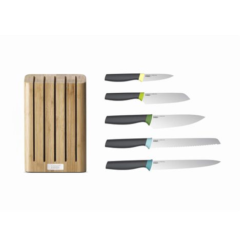 Bộ dao 6 chi tiết Joseph Joseph Elevate™ - Dao làm bếp bằng thép Nhật Bản trong khối tre tiết kiệm không gian, duy trì vệ sinh cho bếp nhà bạn