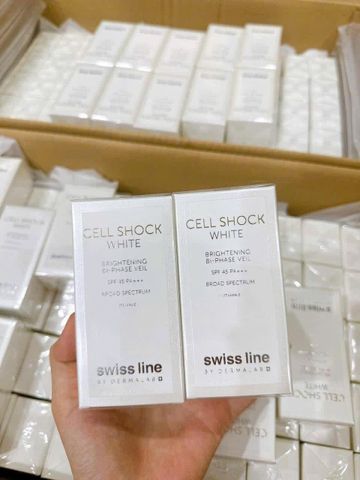 Sữa Chống Nắng Swissline Cell Shock Invisible Bi-Phase Veil SPF 50 PA++ 45ml - Dưỡng ẩm và bảo vệ da hiệu quả khỏi tia UV