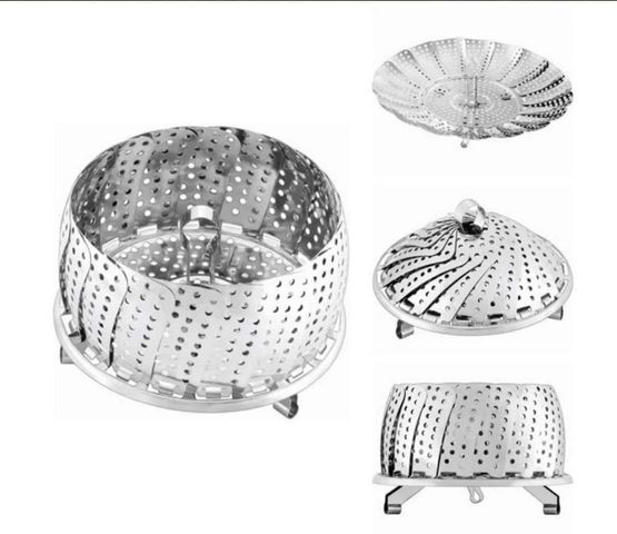 Vỉ Hấp Silit 14cm - Dụng Cụ Hấp Đồ Ăn Bằng Thép Không Rỉ, Tiện Lợi, Dễ Rửa, Phù Hợp Nồi Từ 16cm Đến 24cm