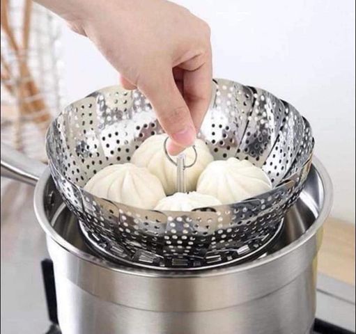 Vỉ Hấp Silit 14cm - Dụng Cụ Hấp Đồ Ăn Bằng Thép Không Rỉ, Tiện Lợi, Dễ Rửa, Phù Hợp Nồi Từ 16cm Đến 24cm