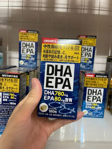 Viên uống bổ não( tăng cường trí nhớ ) DHA EPA Orihiro Nhật Bản 180 viên( date thấp thanh lí rẻ như cho)