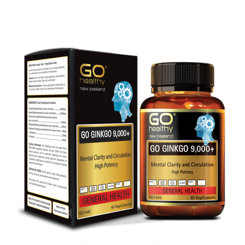 Viên uống Bổ Não Ginkgo New Zealand GO Ginkgo 9000+ 60 Viên - Hỗ Trợ Tăng Cường Trí Nhớ và Tập Trung hiệu quả