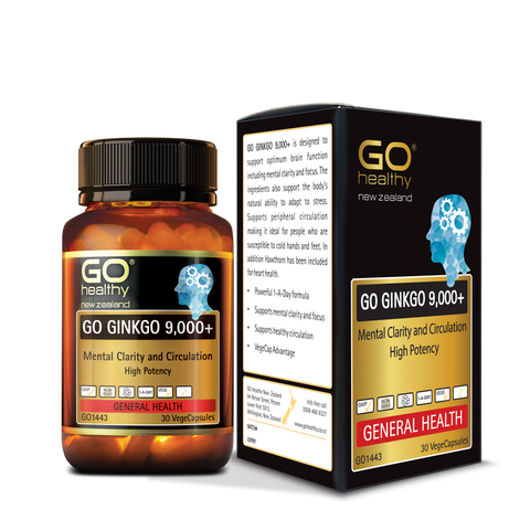 Viên Bổ Não Ginkgo 9000+ New Zealand GO Healthy (30 Viên)